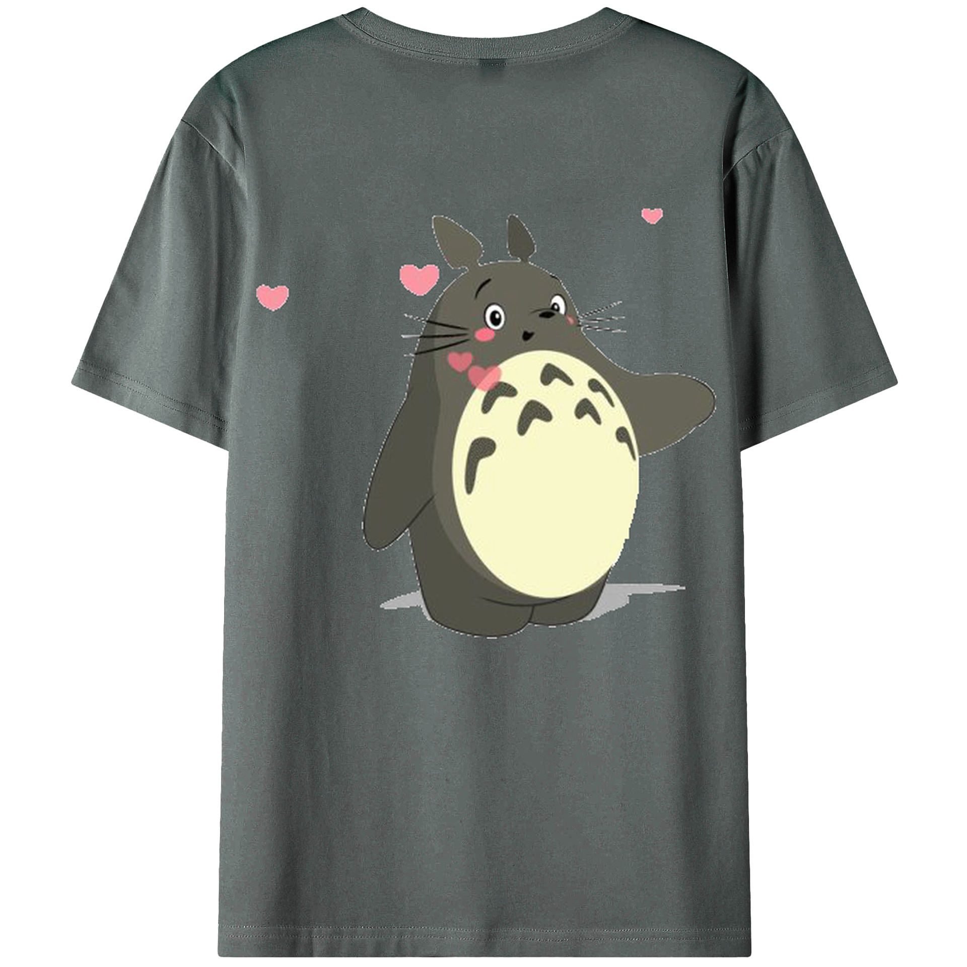 （画像用） となりのトトロ 草壁メイ 草壁サツキ My Neighbor Totoro Satsuki Kusakabe Mei Kusakabe 綿100％ メンズ半袖Tシャツ（バックプリント） 通気性